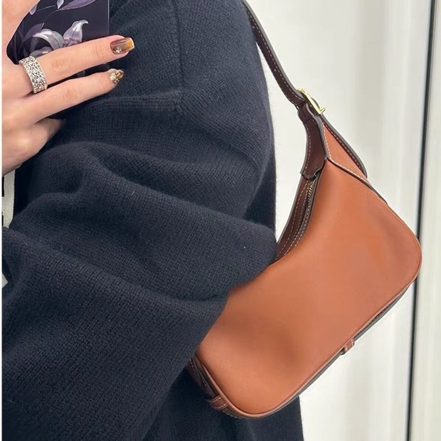 Pomlad in poletje 2024 Nova usnjena torba za cmoke Triumphal Arch Romy pod pazduho, ročna torba za čez ramo, majhna torba za čez ramo_voghion.com