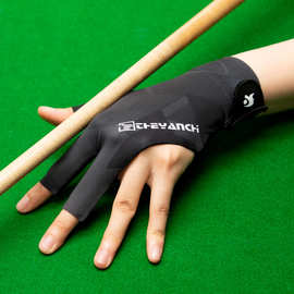 台球手套F258新款专业防滑耐磨透气露三指斯诺克桌球比赛台球手套