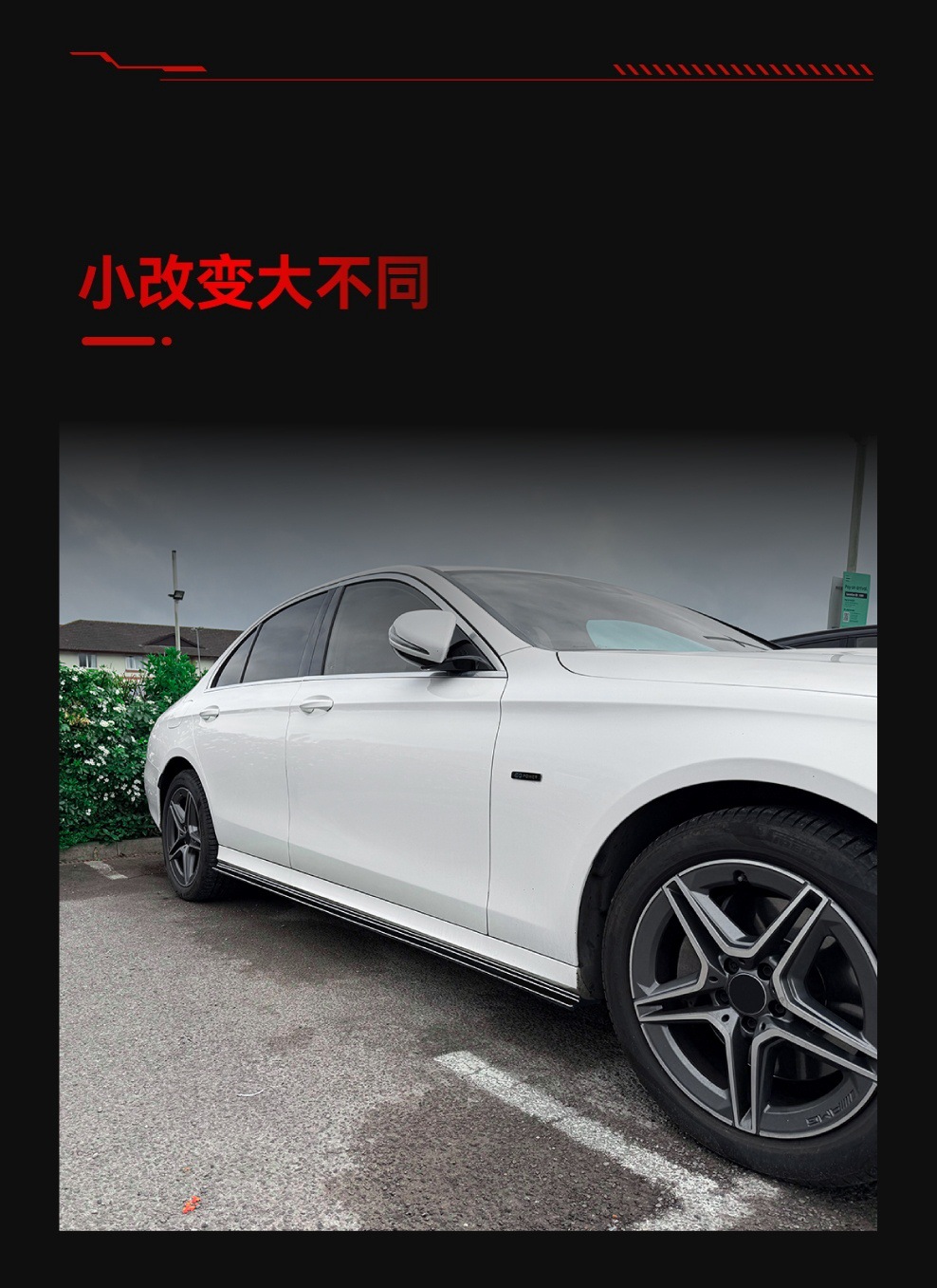 Suitable for 2016-2023 Mercedes-Benz E-Class W213 Standard-Axis Amg Line Side Skirts and Side Pedal Surround Modification Parts