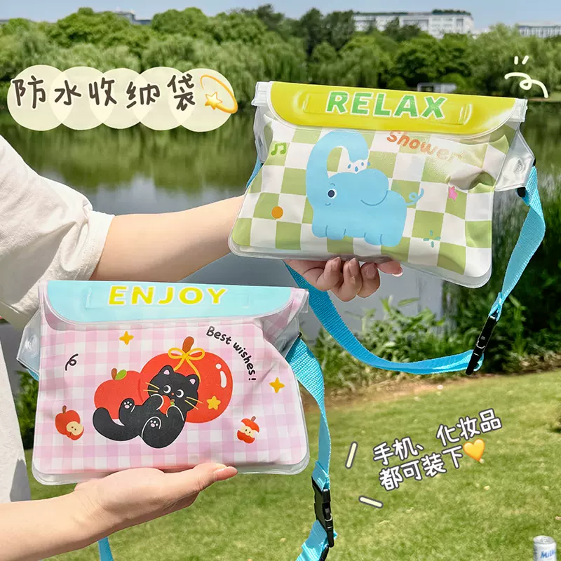 手机防水袋户外潜水漂流游泳可触屏大号容量防水腰包手机套收纳包