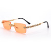 Retro square marine sunglasses handmade, suitable for import, European style