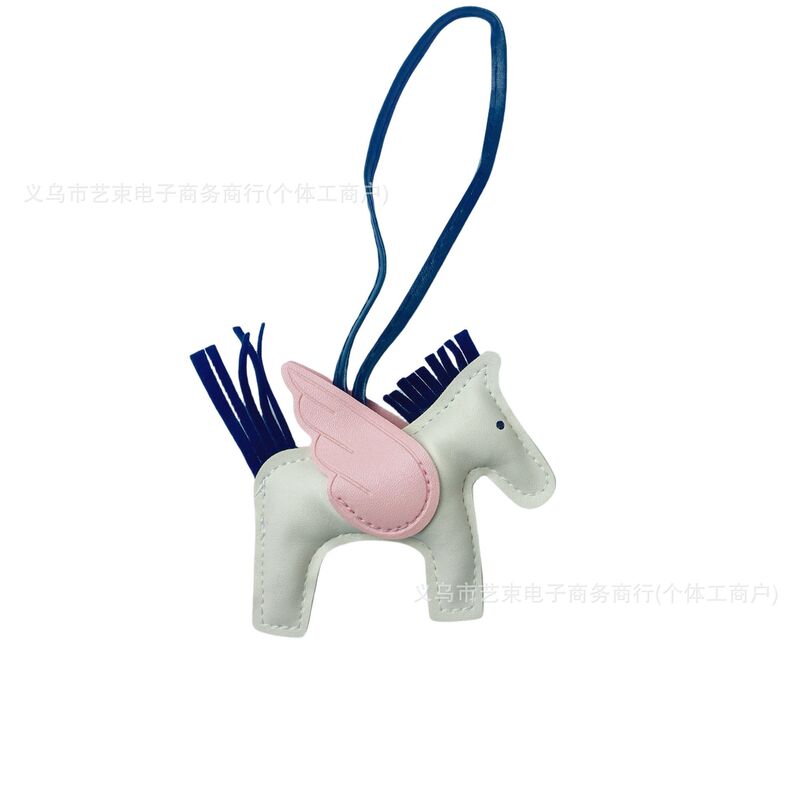 跨境热销小马挂件PU皮革包包挂饰汽车钥匙扣天使飞马包挂件小礼品|undefined
