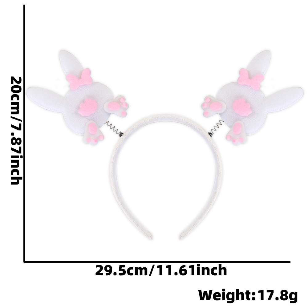 Amazon nueva decoración de pascua cabello cascada conejo pollo huevo tocado de dibujos animados para niños animales bandas de cabeza