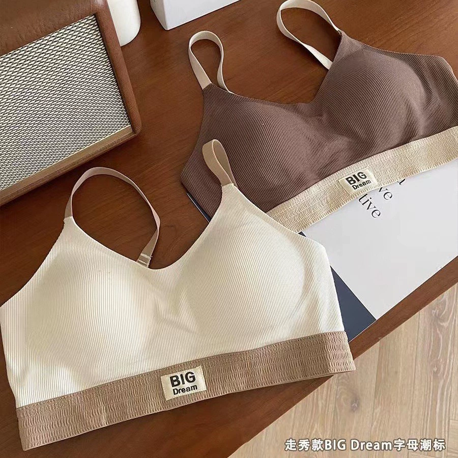 Без следов спины спортивное нижнее белье с резьбой рулона простой без стальных кругов