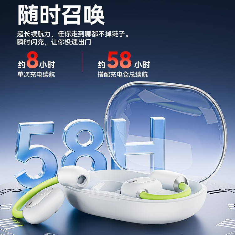 2024 nuevos auriculares inalámbricos Bluetooth Y80 tipo de oreja de alta calidad de sonido de larga duración TWS de carrera deportiva abierta