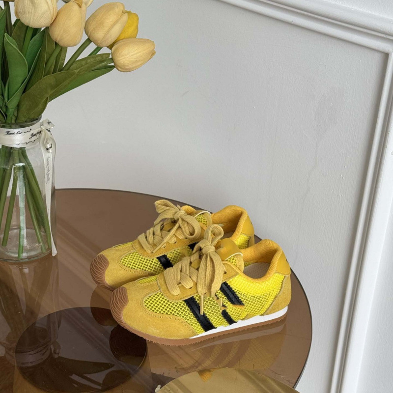 High-end AD brand three-stripe hollow mesh spring-summer new style girls' breathable mesh casual shoes with soft soles and light weight