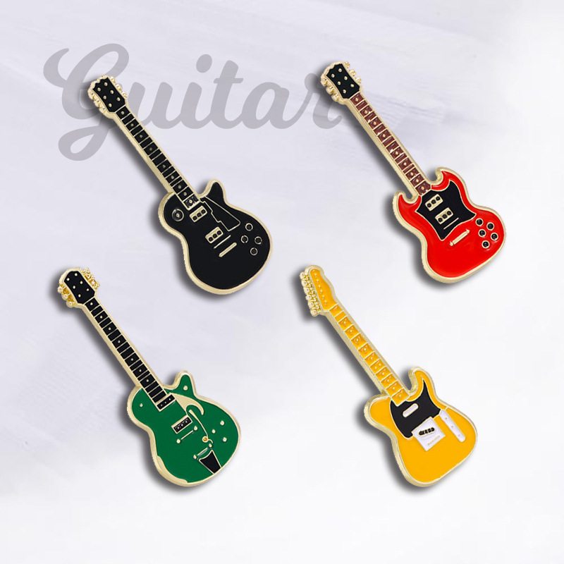 Personalized Rock Guitar Badge Concert Gift Brooch Personalized Metal Backpack Decorations Creative Accessories for Men and Women Personalized Rock Guitar Badge Concert Gift Brooch Personalized Metal Backpack Decorations Creative Accessories for Men and Women