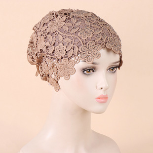 Cross-border New Lace Drilling Head Cover Hat Casual All-match Base Cap Women's Drilling Small Cap Lace Cap