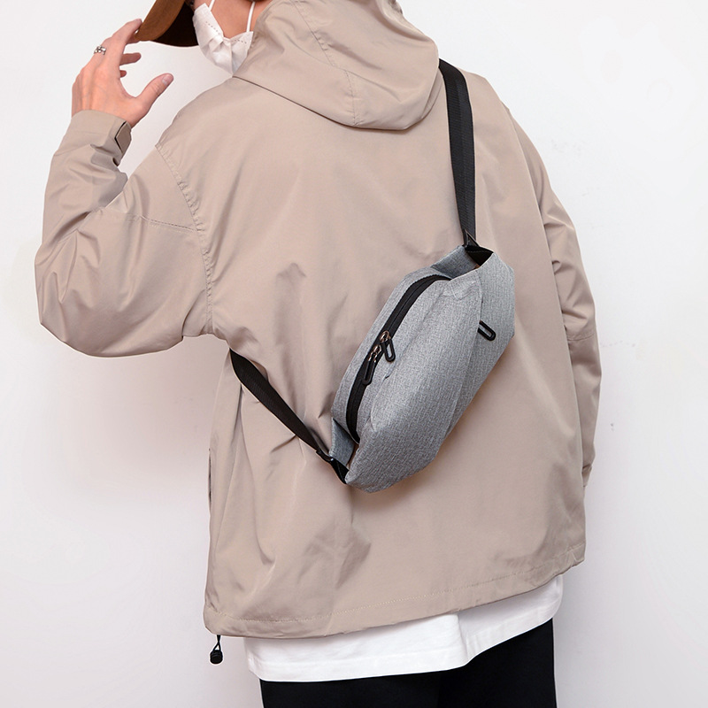 Bolso de Pecho Cruzado para Hombre de Nylon Impermeable y Resistente al Desgaste para Uso Diario
