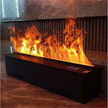 思特耐3d雾化壁炉嵌入式仿真火焰加湿器电子壁炉芯户外防水假火焰