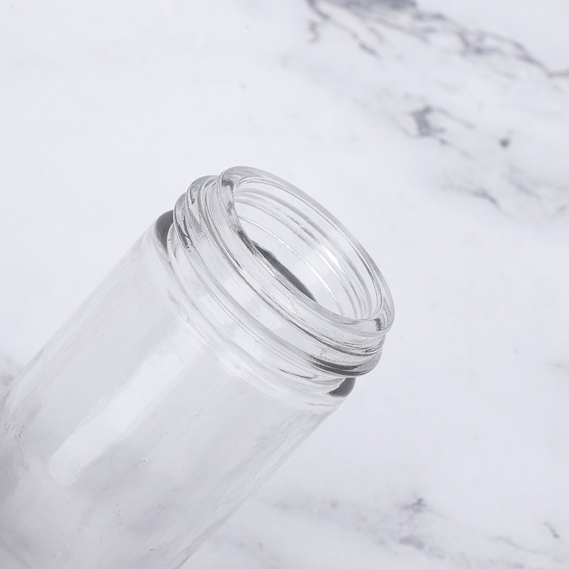 Suministro directo de fábrica de acero inoxidable traje condimento frasco de vidrio condimento botella cocina madera grano inferior comino pimienta condimento botella