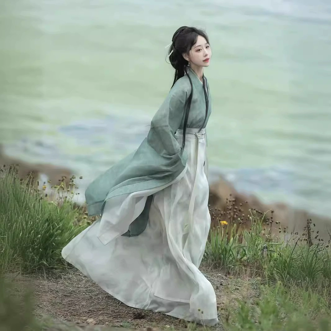 Новый крапчатый Мо замок Qingqiu Оригинальный Вэй Цзинь Фэн Хань костюм женский южный и северный династии