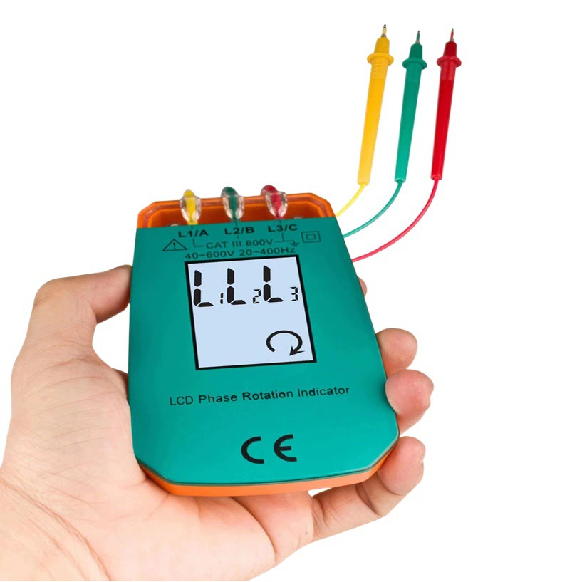 Трехфазный измеритель последовательности фаз переменного тока, измеритель последовательности фаз, портативный трехфазный прибор для измерения последовательности фаз переменного тока, таблица последовательности фаз VC850A
