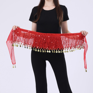 Belly Dance Waist Chain Women's Oriental Dance Training Waist Towel Adult Sequin Belt Performance Waist Chain Wholesale New