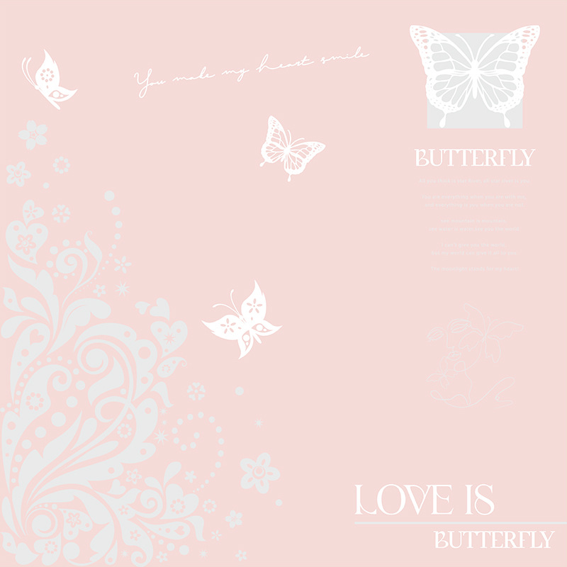 Flor Xinuosa papel mariposa pluma flor papel de embalaje impresión de mariposa película opp regalo diy floristería floral material de flores