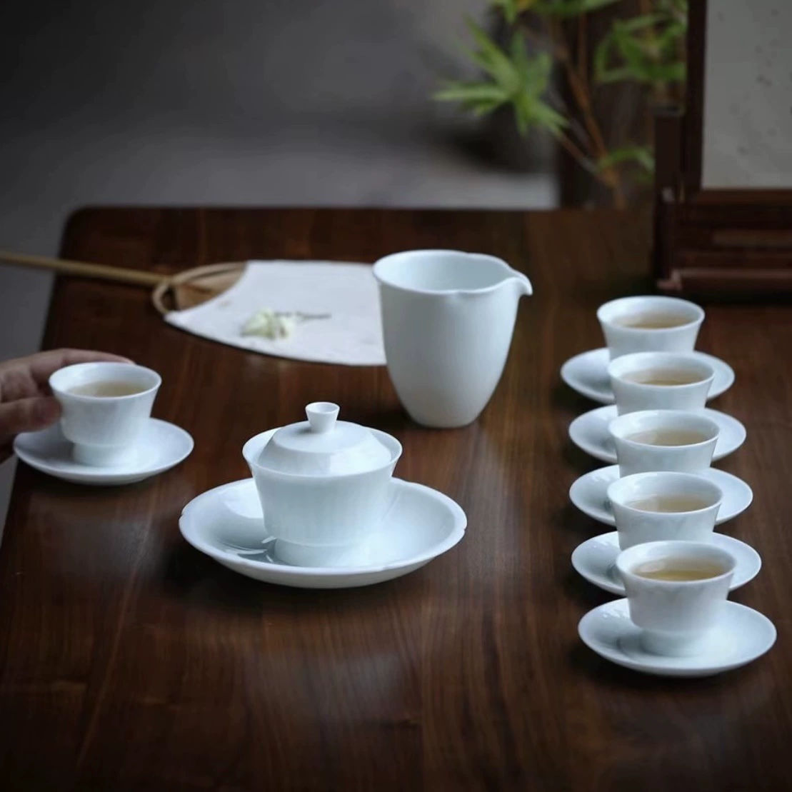 Чайный сервиз Song Hutian Kiln Shadow Celadon с цветной глазурью, имитация печи, китайский ретро-чайник с одной крышкой, шесть чашек, официальный чайник Chengli