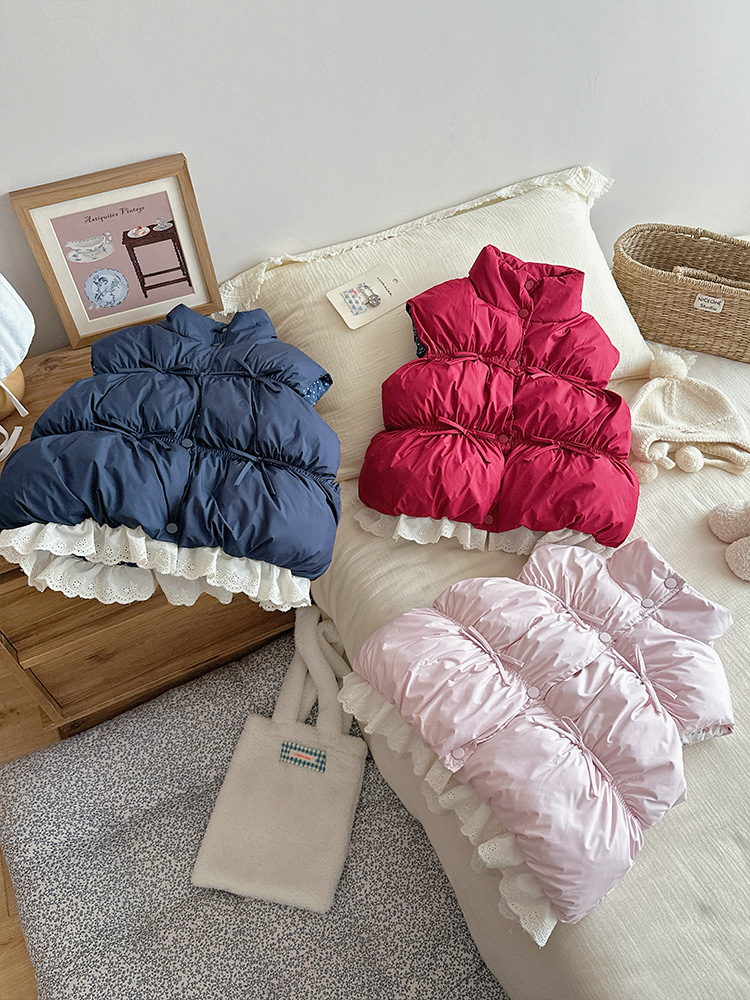 Xie Jinmao ropa infantil coreana chaleco de invierno otoño / invierno 2025 nuevo estilo extranjero niños invierno de algodón intercalado espeso