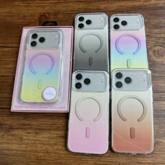 Tider适用于iphone17pro max渐变磁吸防摔手机壳边软背硬