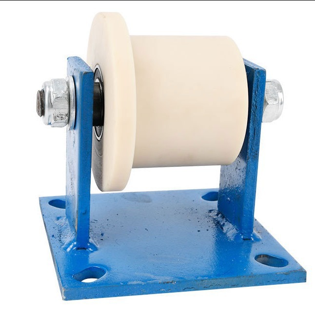 纯尼龙刹车架轨道轮地铁火车铁路绝缘防静电单边梯形滑轮脚轮批发