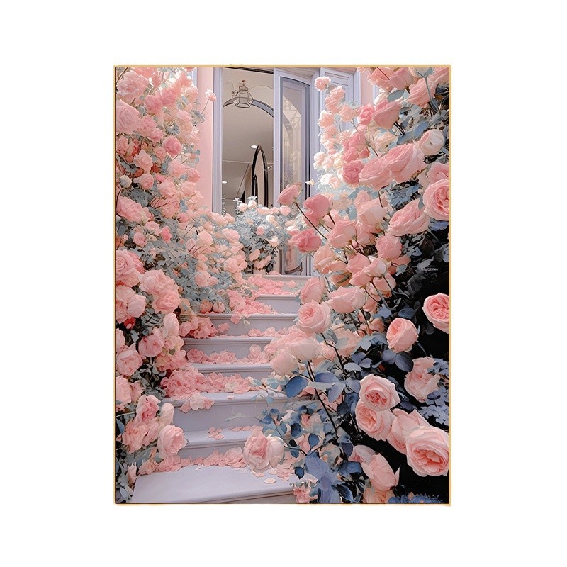 Fábrica directa de un agente DiDi pintura al óleo digital camélia flor de acrílico curar simple pintura al óleo decorativa