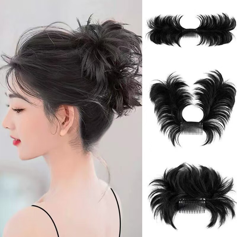 Cross-Border European and American Style Adjustable Hairpiece for Women, High-Temperature Fiber Fluffy Hair Bun, Hair Volume Enhancer, Hair Extension Bun