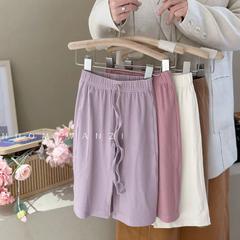 童裝新款夏季女童薄款淨色闊腿抖抖褲女寶寶寬鬆簡約長褲0028A029