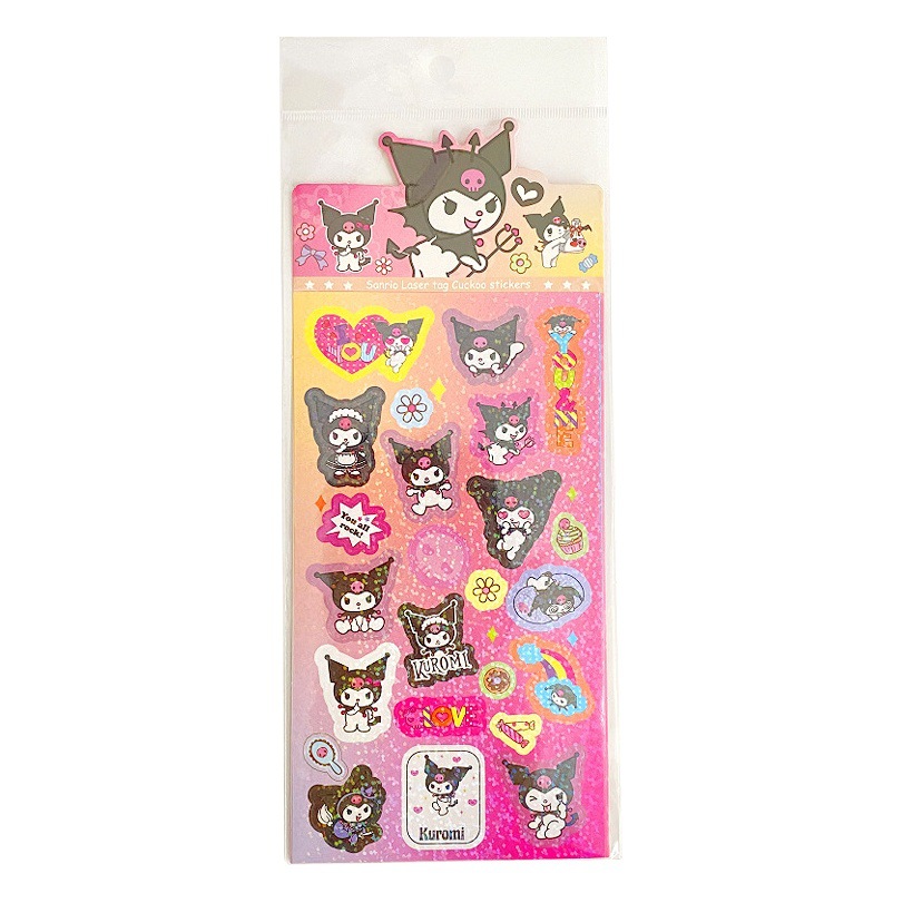 Xiaohongshu Douyin mismo párrafo pegatinas laminadas con láser pegatinas para niños de dibujos animados lindos pegatinas de recompensa para estudiantes de cuenta manual de bricolaje