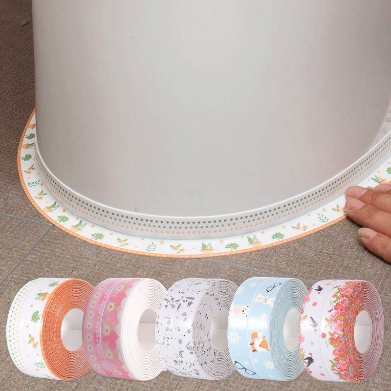 贴灶台防水密封圈洗马桶底部防油马桶下面密封条美缝厨房卫生间