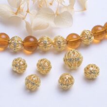 ��ɫ18K�����U�ՈA�򻨰���ʯ���鴮�����DIY����朴������