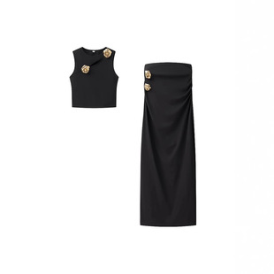 Black Skirt Women's Fashion High Waist Slimming New Autumn and Winter High Waist Hip Skirt Mid-length Popular Skirt