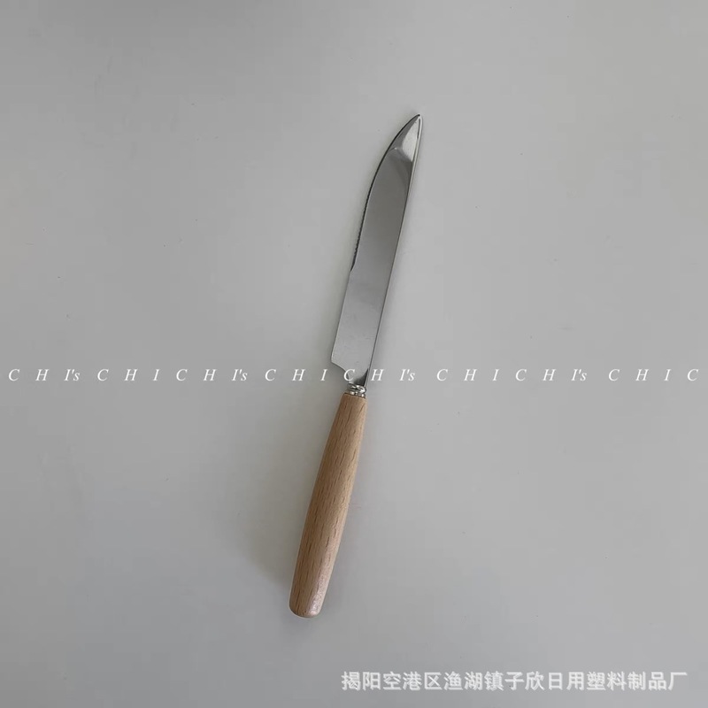 実木ins風鶏翅木柄木製ナイフフォーク木スプーン洋食ステンレスステーキステンレス食器セット|undefined
