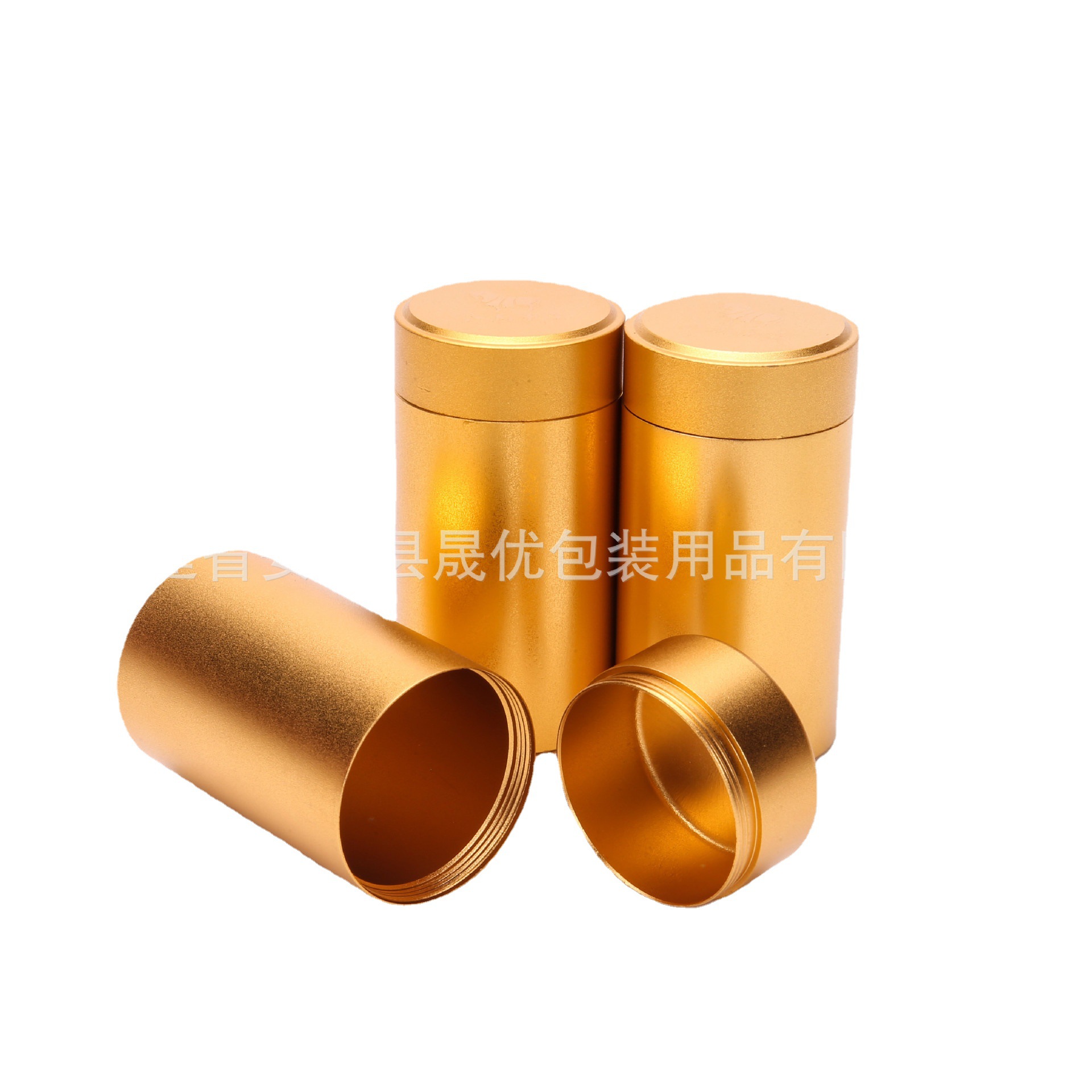 厂家批发 螺纹金属小铝罐 钛合金罐便捷式茶叶铝罐 茶叶钛合金罐