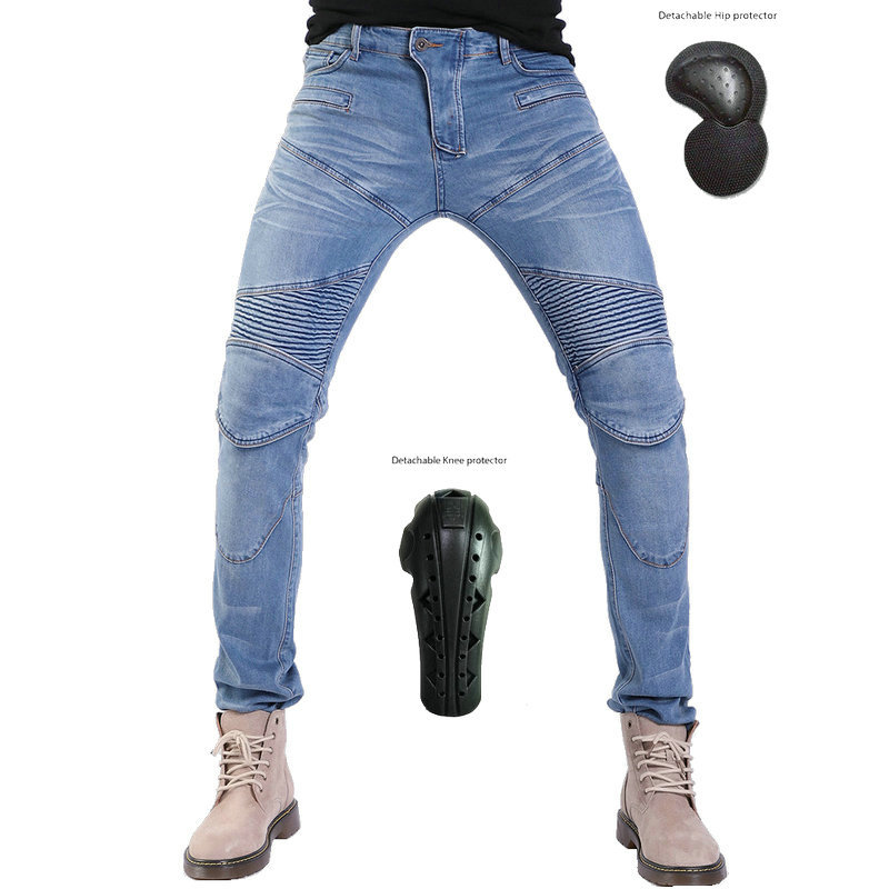 VOLERO motocicleta Racing casual Slim jeans anti-caída pantalones off-road motocicleta montar pantalones alargados equipo de protección