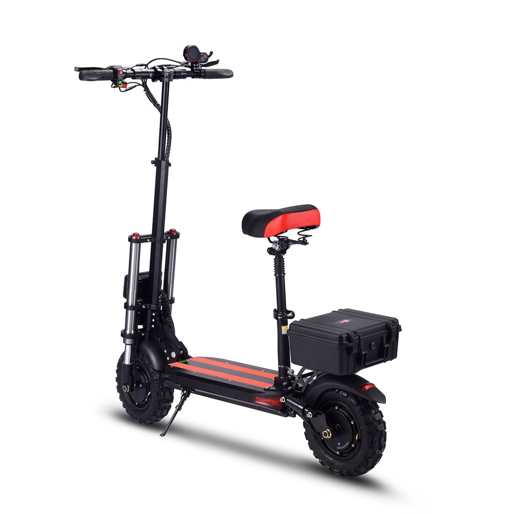 11 pulgadas doble barra gran amortiguador doble luz de reflector off-road neumático ancho scooter eléctrico de doble conducción vehículo eléctrico plegable adulto