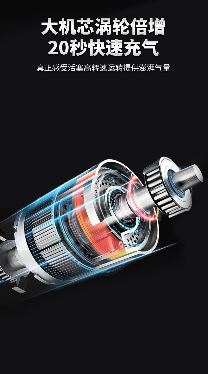 Cross-Border Car Air Pump Wireless Digital Display Car Air Pump Multi-Functional Portable High-Pressure Car Tire Inflator