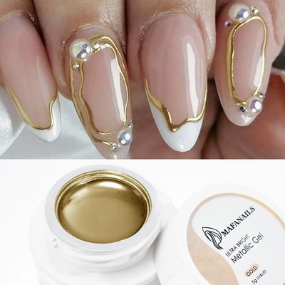 Nail art liquid mirror metallic gel, Dırnaq bəzəkləri
