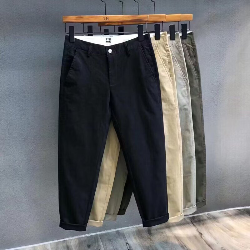 Fuiv Free Shipping Men's Jeans Spring, Autumn and Winter Sports Casual Pants Workwear Cross-Border Export Wholesale Large Size Long