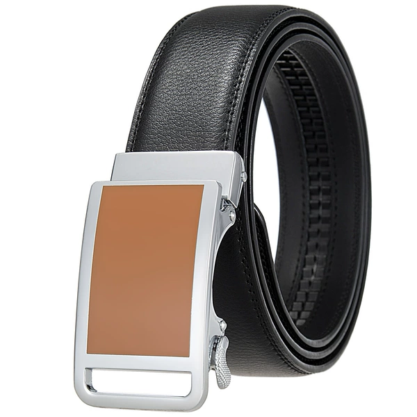 Rubber khaki/chrome buckle+118 pattern black belt