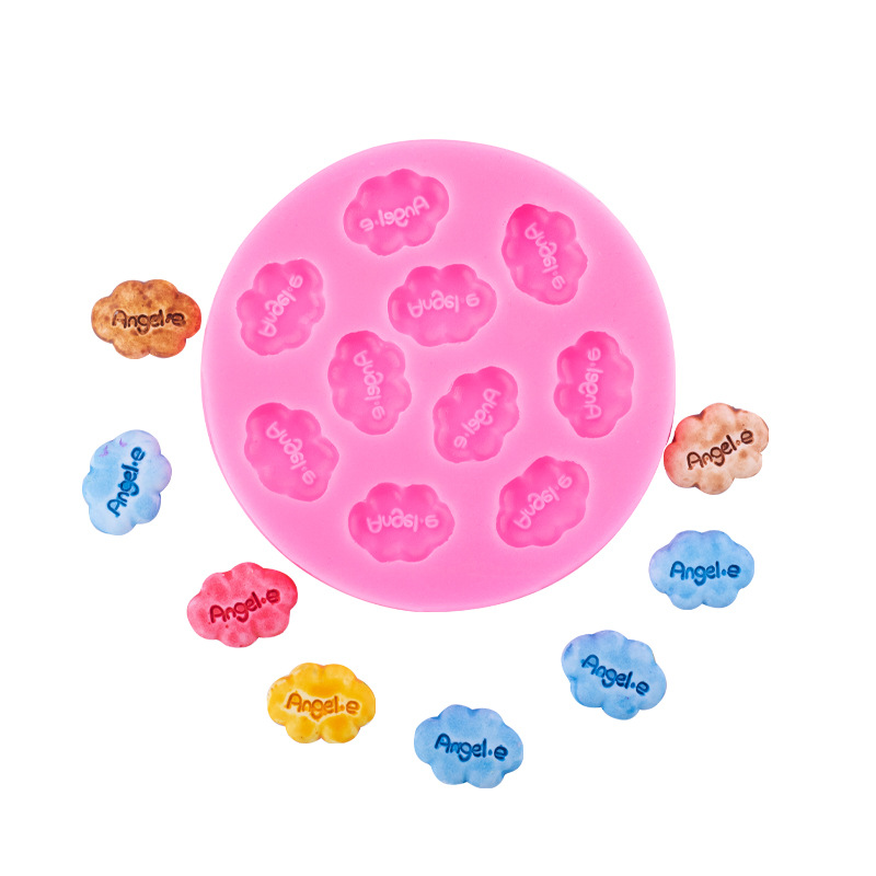 Multi-enlace Ángel carta Ángel nube molde de silicona Fondant chocolate accesorios para hornear molde de arcilla epoxi