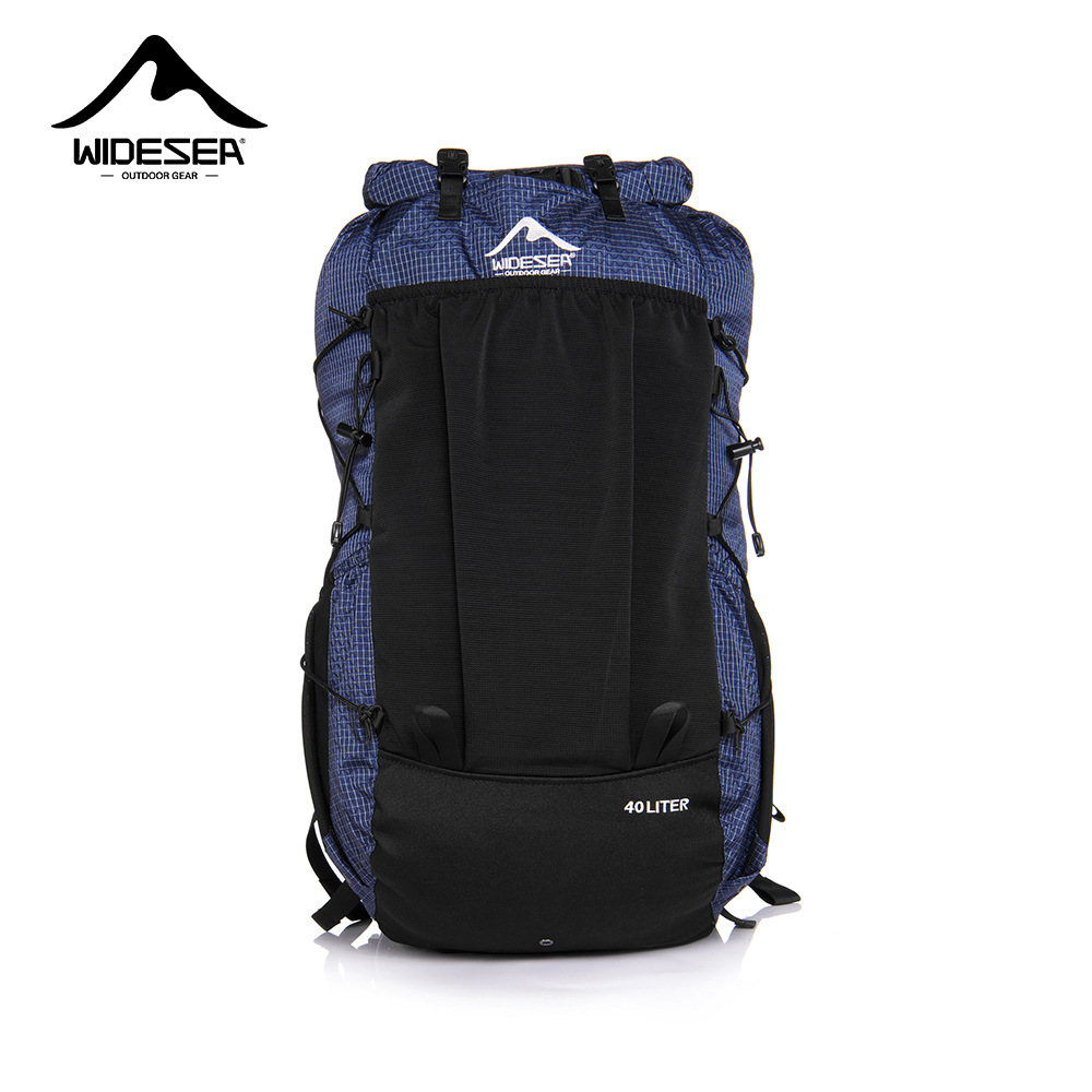 Widesea Outdoor Mountaineering Bag 40L Large Capacity Hiking Backpack Breathable Pressure-Reducing Waterproof Nylon Backpack
