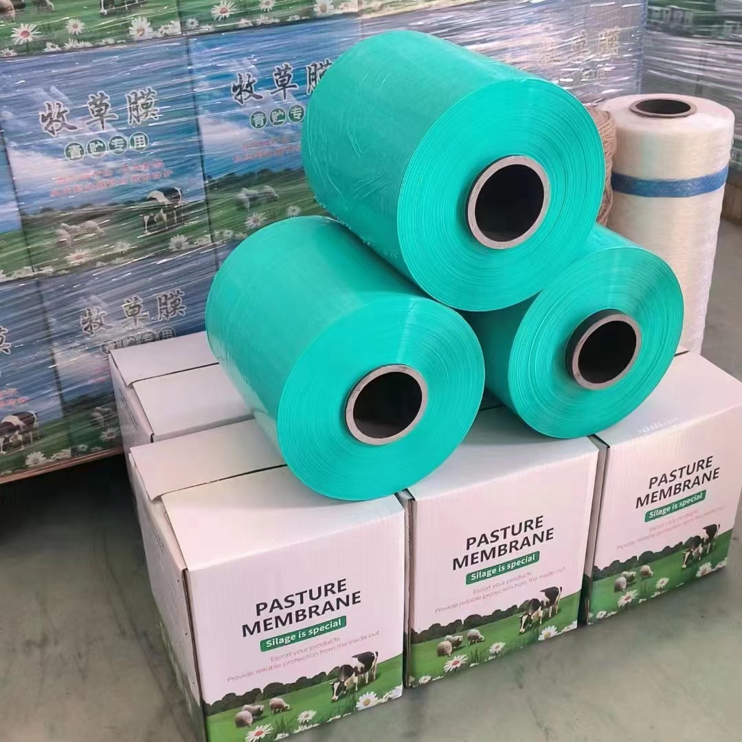 青储打包膜打捆机专用麻绳牧草拉伸膜养殖场用饲料保鲜膜厂家直发