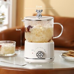 先科多功能养生花茶壶耐热玻璃电热杯办公室小型煮茶器养生杯礼品