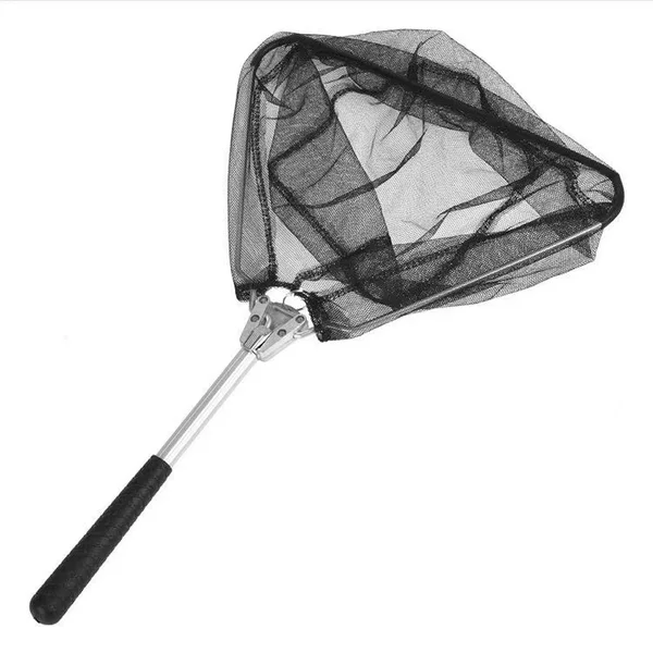 Aluminum alloy triangular folding short section hand-made net single section fly fishing fly fishing net stream road sub-small net