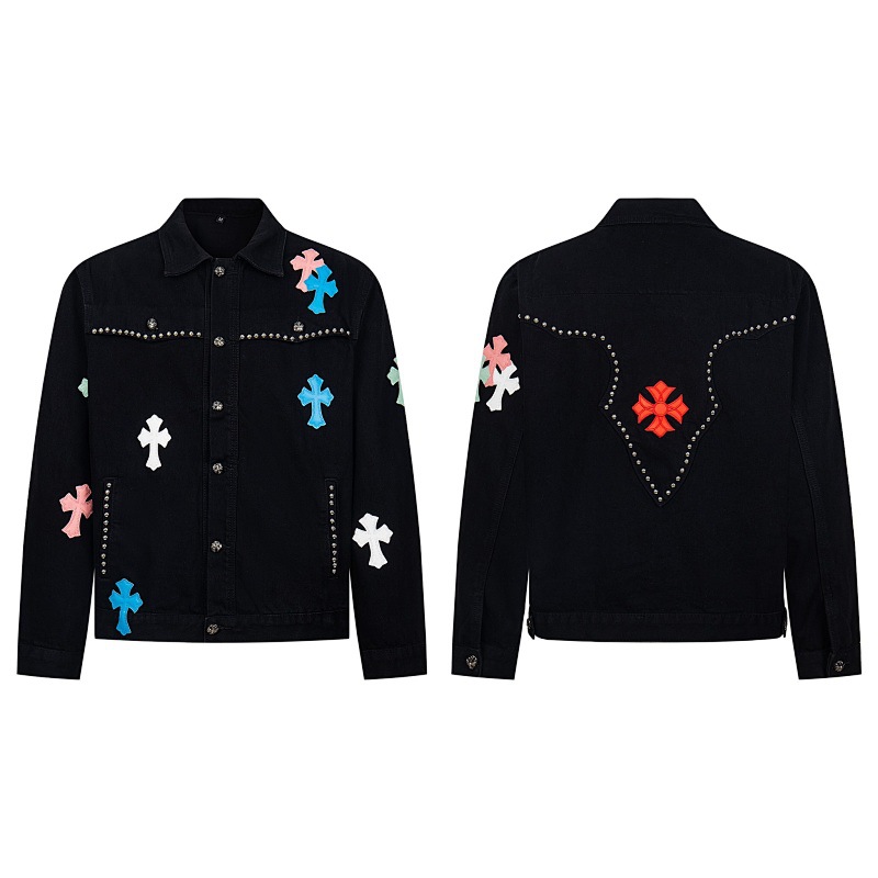 GMABCD Unisex Cross-Detail Denim Jacket – Relaxed Graphic Streetwear Outerwear - detail 11