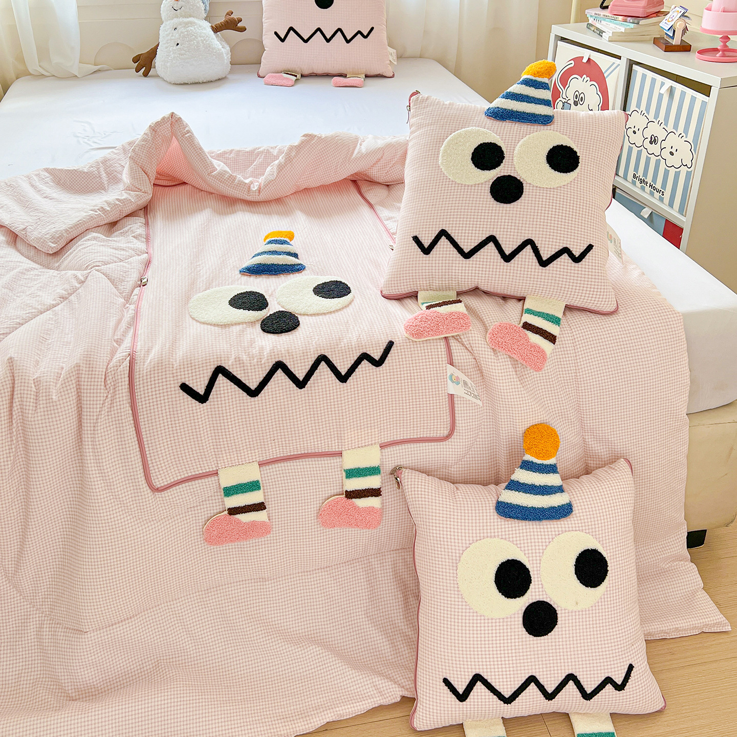 사계절 입체형 하지 쌀가루 격자 [펼치면 사계절 얇은 이불]