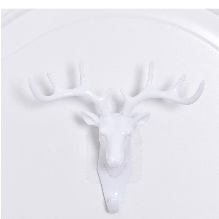 Creativo gancho de estilo americano de cabeza de ciervo tridimensional pared pared colgar pared sala de estar dormitorio gorra gancho decoración de puerta en la pared trasera