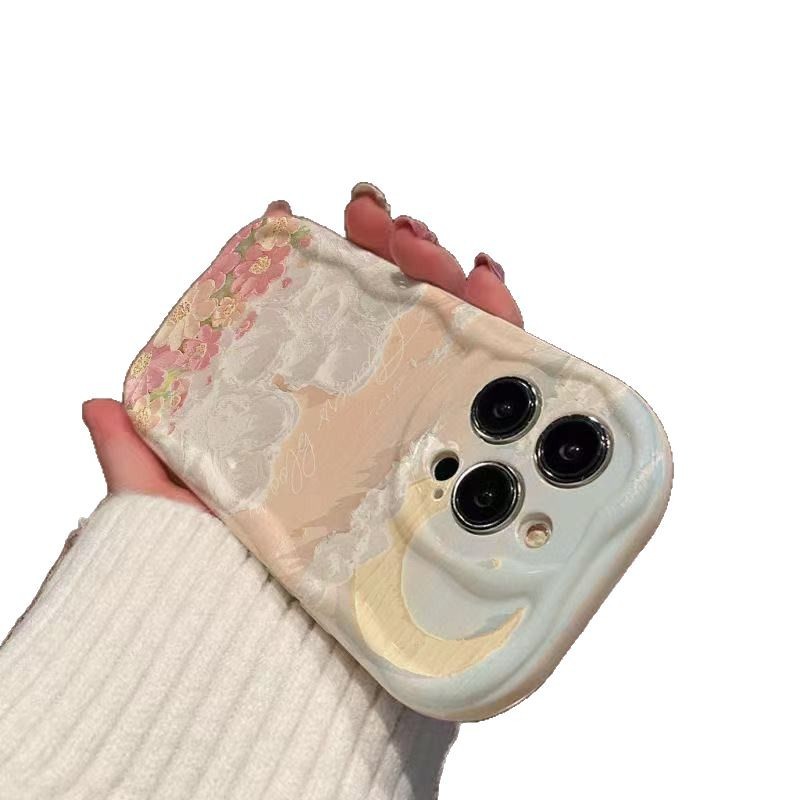 Wind and Cloud Flower Adecuado para Apple 16Promax Funda para teléfono móvil Anti-caída iPhone15 Japón y Corea del Sur ins14/13 Europa y América 12