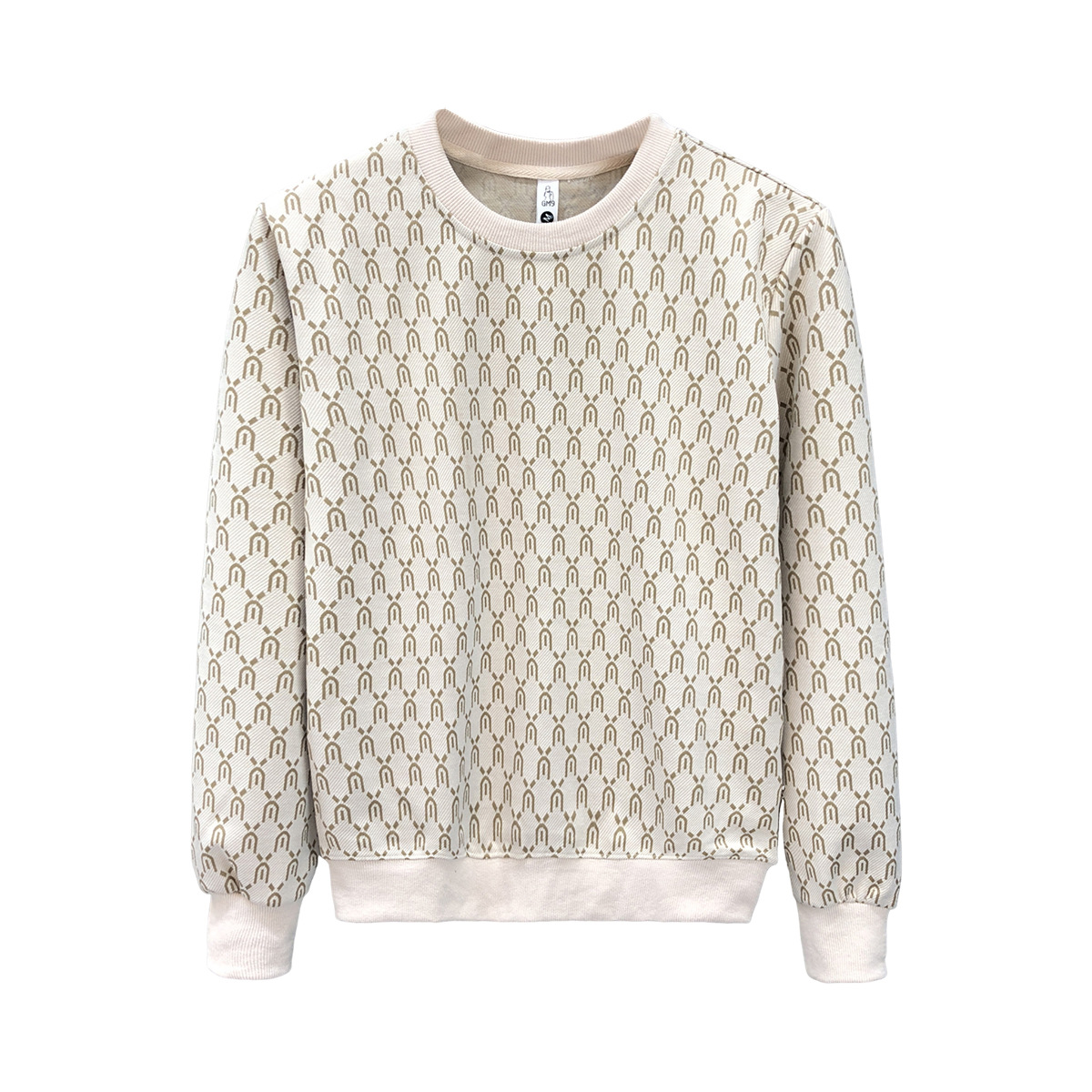 Luxury Printed Sweatshirt Men's Spring Autumn Trendy Brand Slim Long Sleeve Shirt 2024 New Men's Bottoming Shirt Top_voghion.com