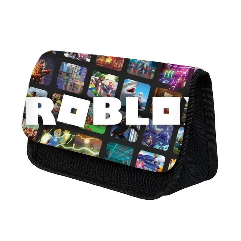 新型ROBLOXペンケース 学生用 大容量収納 文具箱 男の子向け 個性的 耐汚れ 二層式ペンケース 輸入品|undefined
