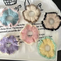 韓系毛糸大腸ヘアリング甘美な色合わせの波団子の髪紐の高級感があります。